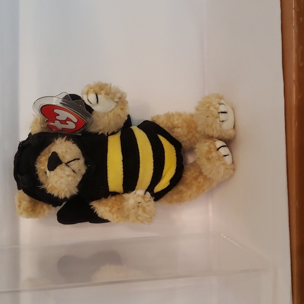🔥2 / $20🔥BEE BEAR "BEEZEE" WITH DISPLAY CASE - Picture 3 of 5